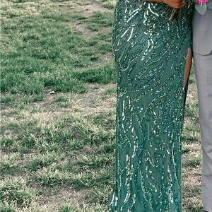 Emerald Sequin Gown